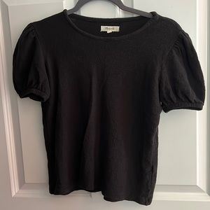 Black Madewell puff sleeve top!!
